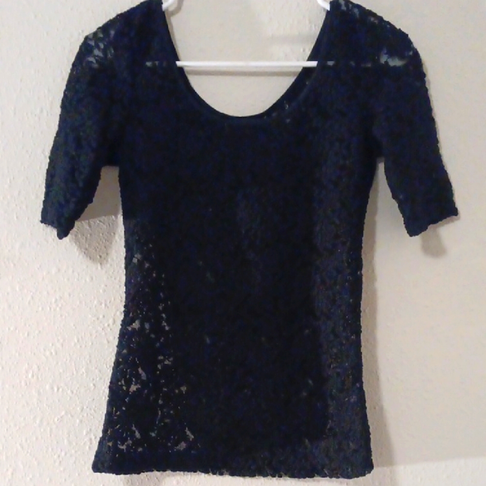 Elegant Black Lace Banana Republic Top